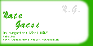mate gacsi business card