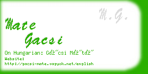 mate gacsi business card